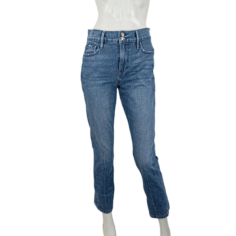 FRAME Denim Women's HERITAGE Le Sylvie Slender Straight Jeans in Eagle Rock Blue